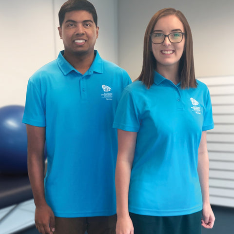 ASICS APA Cyan Blue Polo s shop4physios