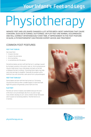 Infants feet and legs pad